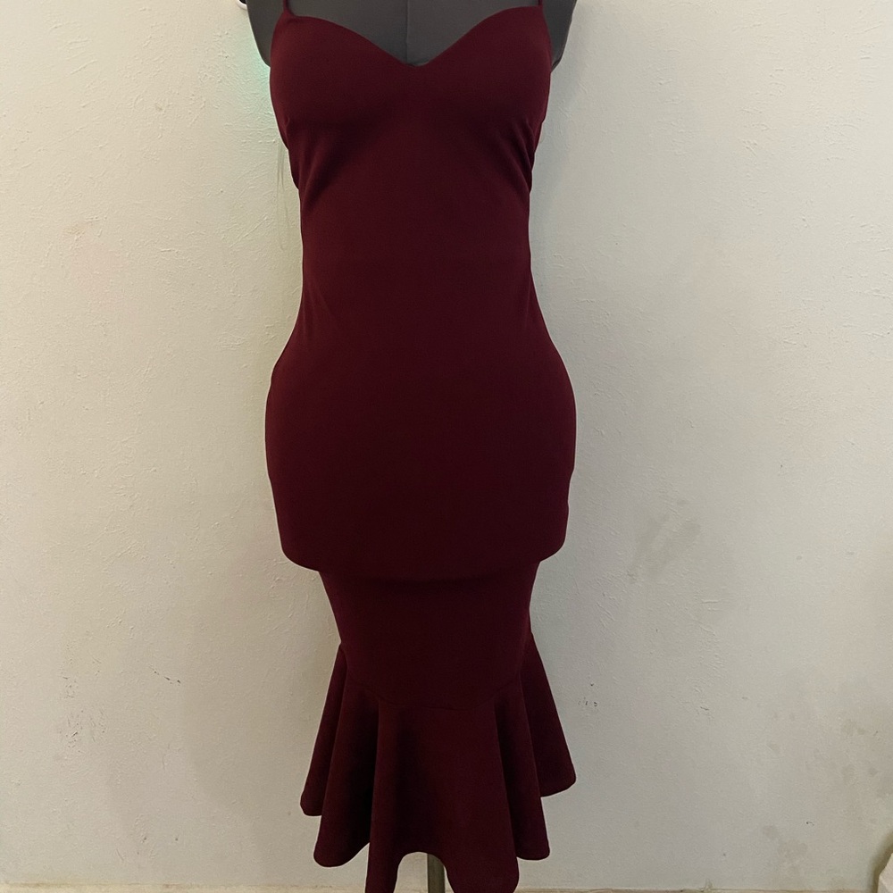 Burgundy dress